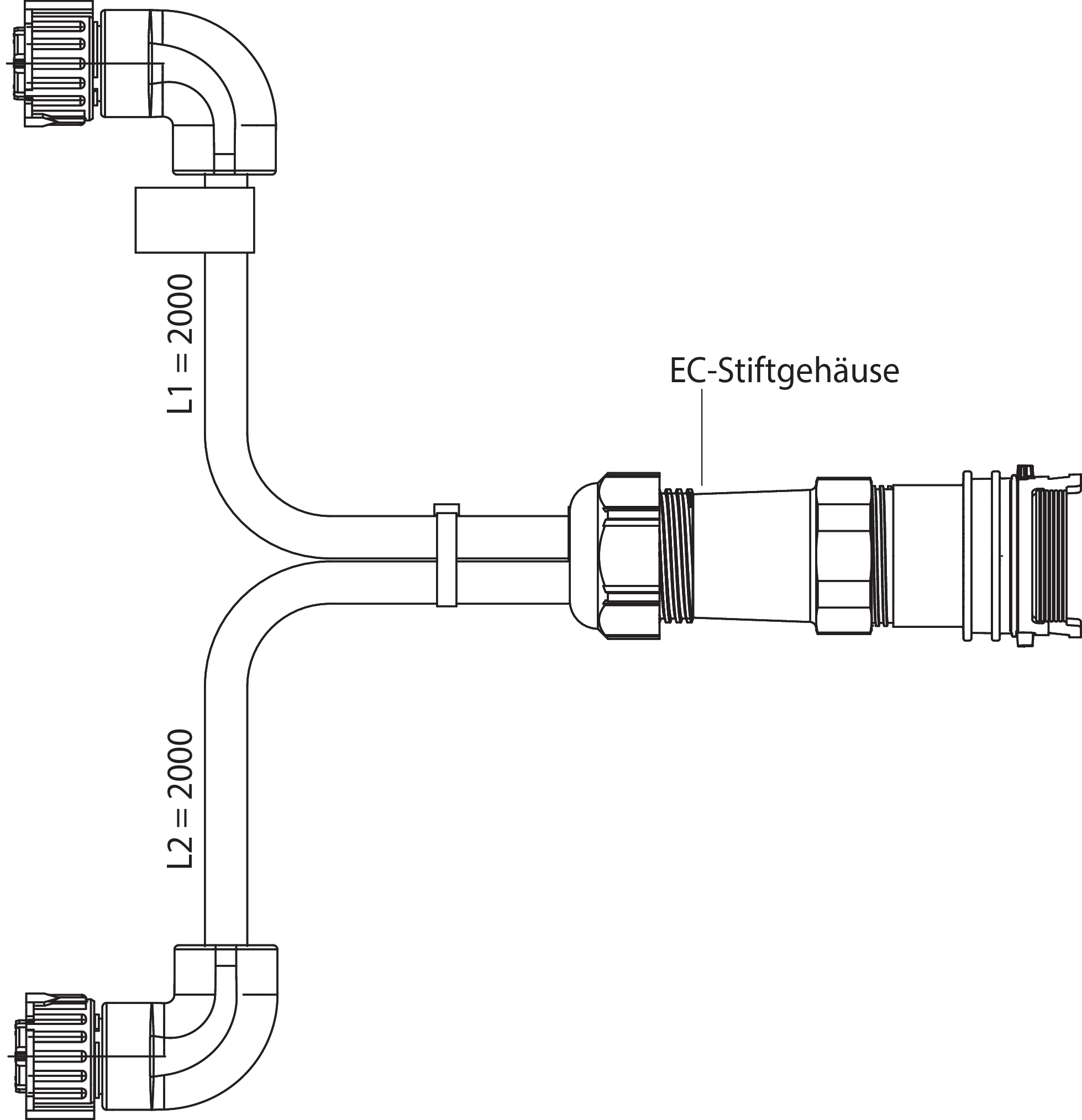 Heckadapterkabel EC 2X DIN BO