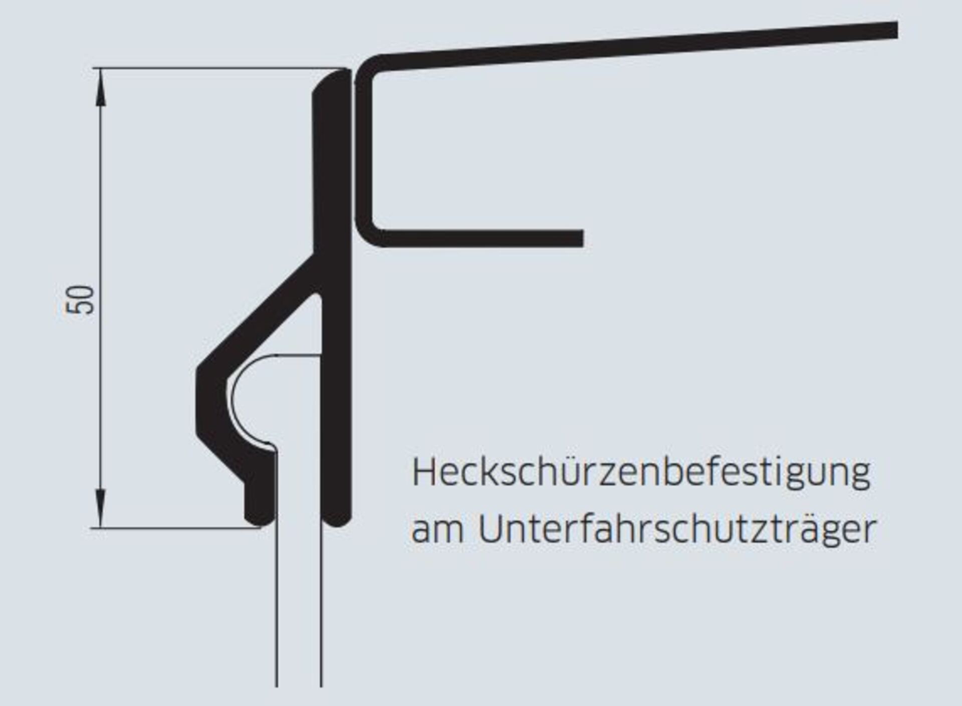 Heckschürze für Unterfahrschutzträger