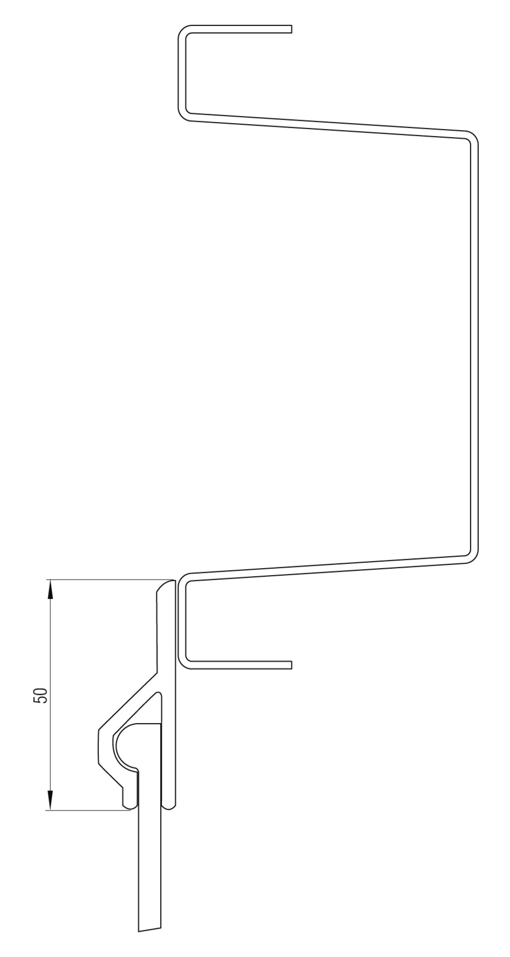 Montageschiene für Heckschürze
